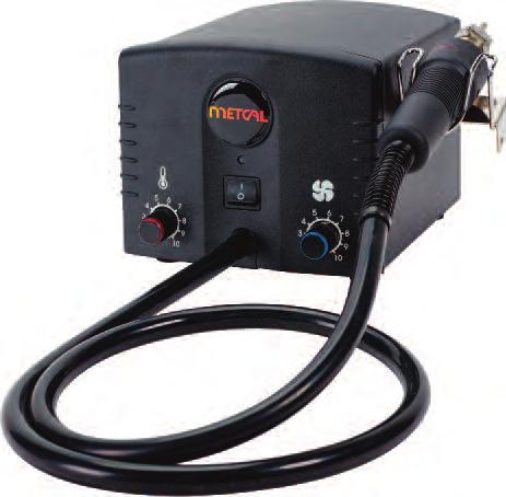 applications such as applying shrink wrap to components Key Features & Benefits w Versatile Hot Air Tool for soldering and desoldering applications w Robust and compact design w Analog controls for