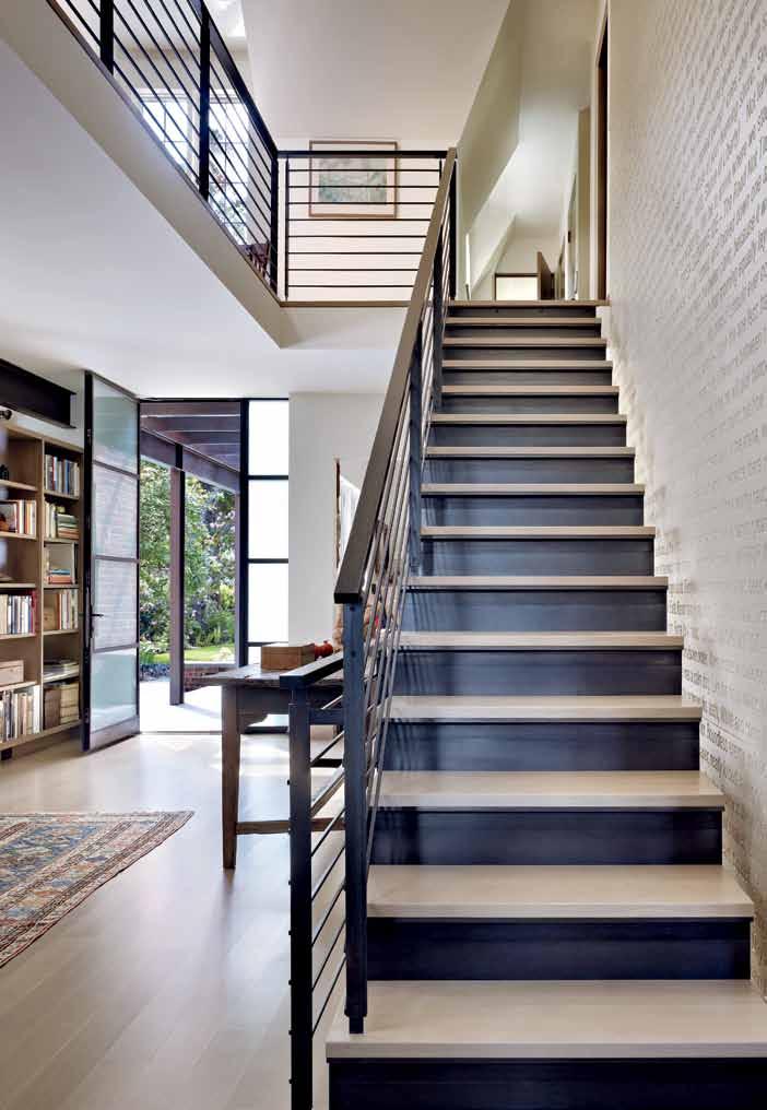 c o n t i n u e d f r o m p a g e 2 2 1 Because the homeowners are avid readers, DeForest incorporated custom bookshelves throughout the airy new interior.