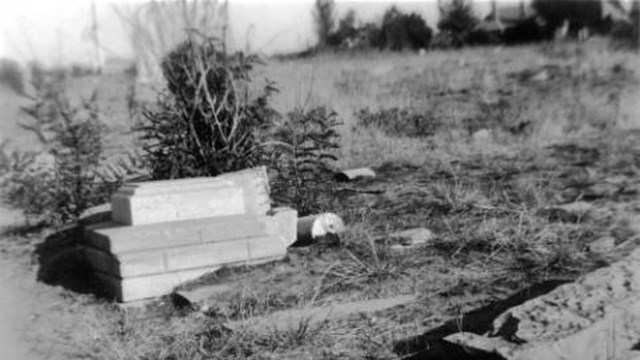 (Photo: Denver Public Library Western History Collection) In 1893, an undertaker by the name of McGovern was hired by the city to remove the rest of the remains and take them to Riverside Cemetery.