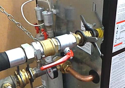 Perform a soap test for leaks on the gas inlet section of the gas valve.