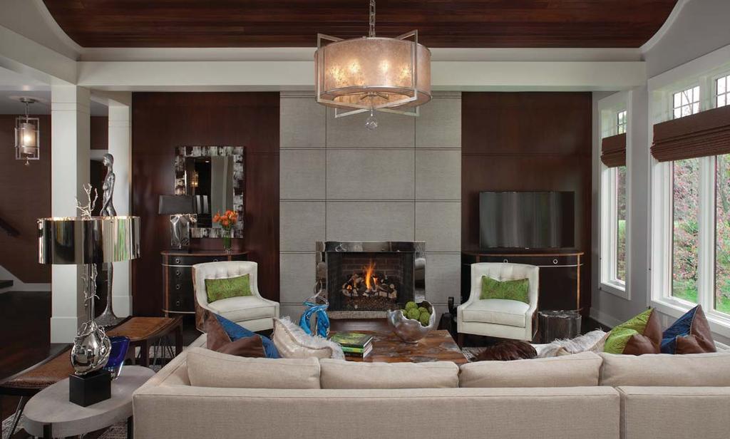 experience unique to them. 02 Fireplaces in unexpected locations add character and warmth to nontraditional spaces.