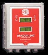 The common relays can be configured as additional relays on the Beacon 410A allowing for more alarm relays, optional on Beacon 800. Each channel provides a 4-20mA output signal.