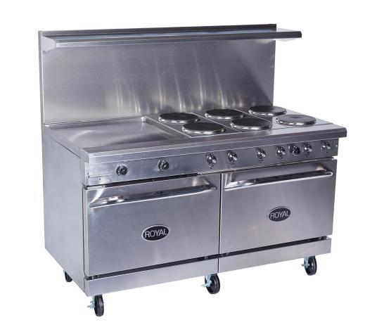 6" Range Series (with one 6" oven) RANGE SERIES (with one 6-½ wide oven) TOTAL K SHIP T. 7 K 600 lbs.