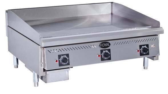 GRILES HEAVY UTY SNAP ACTION GRILES STANAR RSAC-6 thick highly polished cooking surface. U shaped burners every rated at 0,000 / hr each. Solid State control with sensor embedded in the plate.