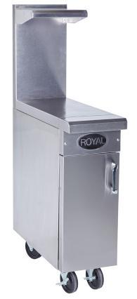 RAIANT RANGE SERIES RR-6RB-6 Shown with optional casters and 6 stub back x -½ H x idth + -½ BROILER High shelf not recommended with broiler tops.