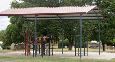 shelter for school quadrangle and assembly areas, recreation