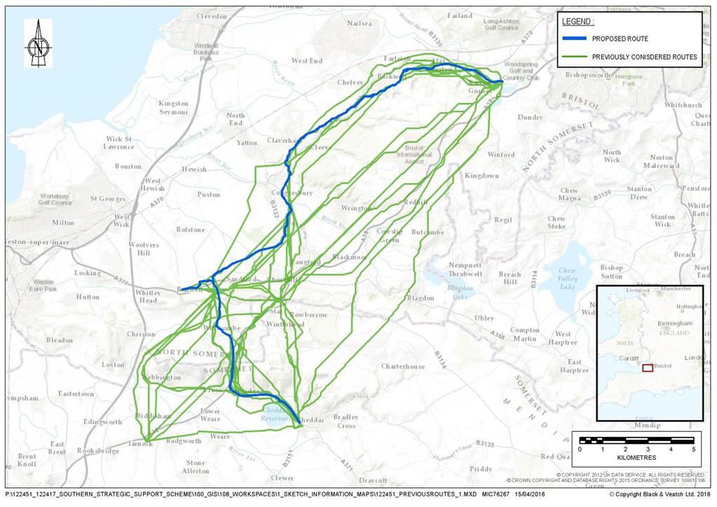 Bristol Water SOUTHERN STRATEGIC SUPPORT MAIN NON-TECHNICAL SUMMARY The route avoids the need to lay pipeline along the A38 through Sidcot, which would lead to significant traffic impacts and