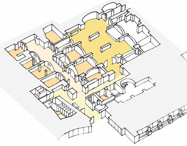 Proposals for Cellar Performance and Education Spaces 8 The currently underused cellar spaces will be made into an intimate and flexible new