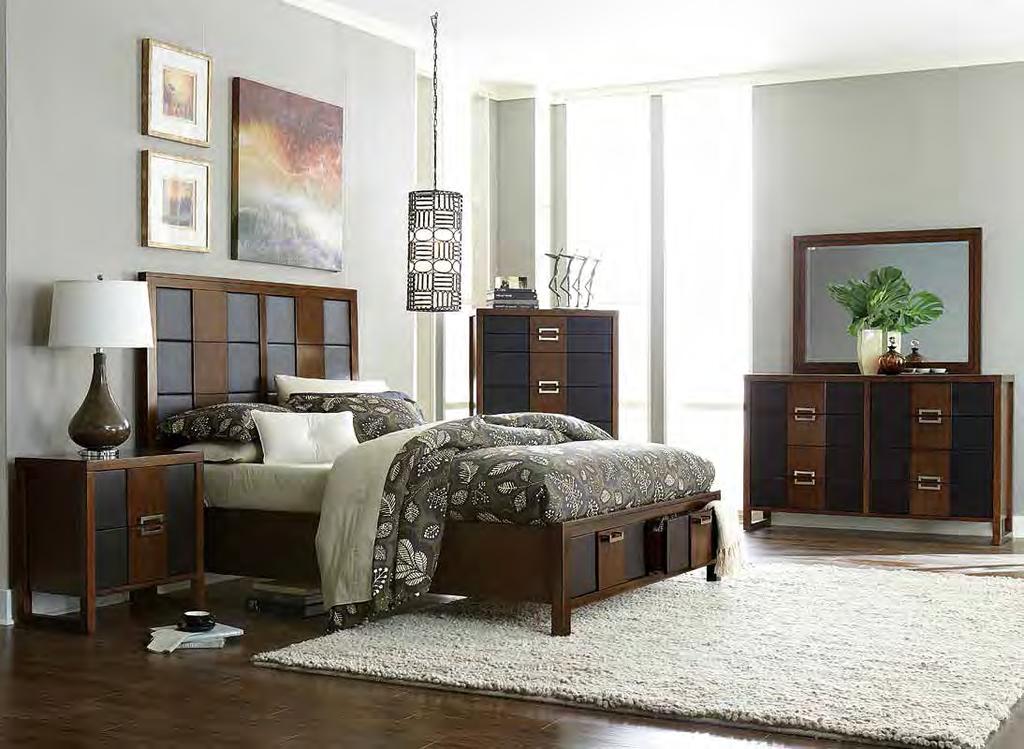 With three bed offerings Wood with cream bonded leather headboard insert (2238), traditional styled metal bed with a modern chrome finish (2863), metal bed with a brushed brown finish (2865) and