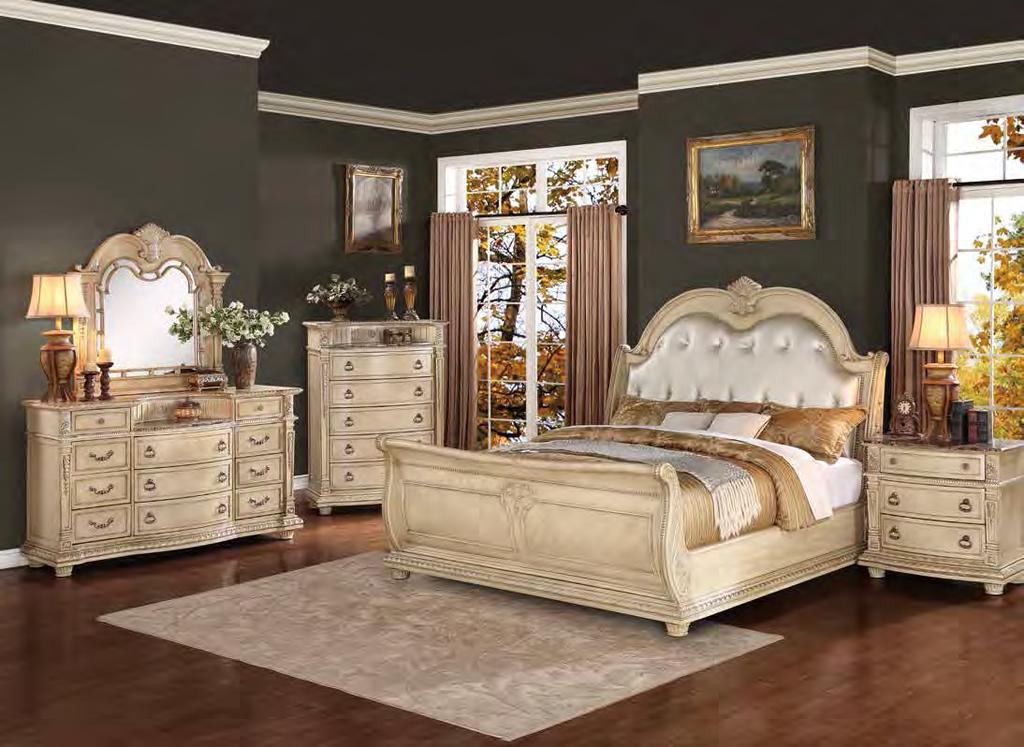1394-1 1394-4 1394-5 1394-6 1394-9 1394-11 Queen Genuine Leather Bed HB: 71H FB: 34H, Marble Top, Marble Inset, Marble Inset TV, Marble Top 34 x 21 x 32H 70 x 23 x 41H 46 x 4 x 45H 44 x 21 x 58H 48 x