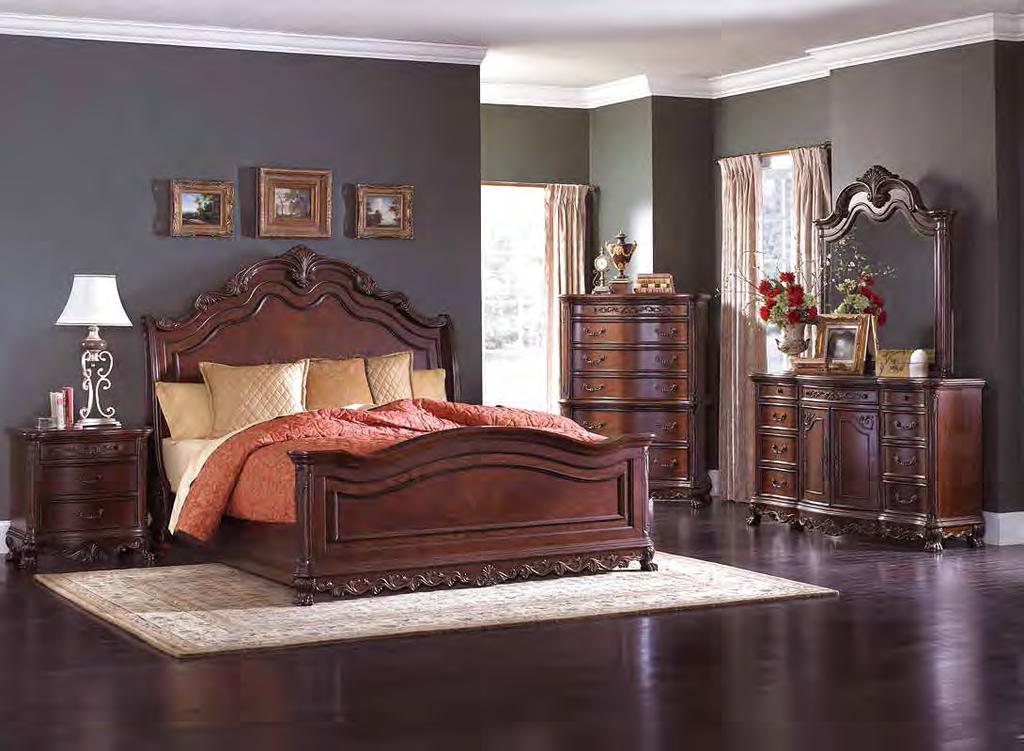 With two bed options A graceful sleigh bed or stately poster bed the collection allows you the flexibility to fit the scale of your bedroom and the design to accommodate