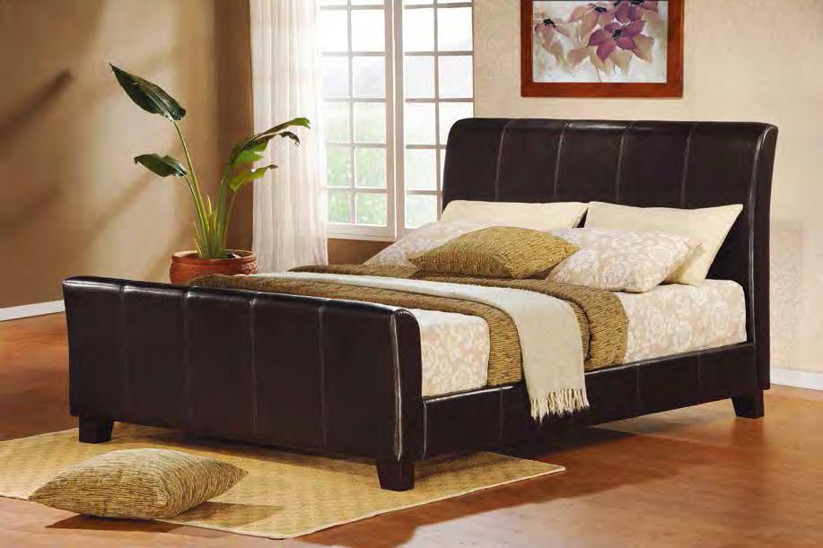 bi-cast vinyl upholstered bed compliments any bedroom and can be accented with the Copley case