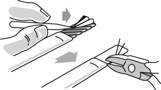 14. For Straight Through Splice Only: Fold over the connection and fasten with the third cable tie. 15. Find a suitable location and affix the Electrical Warning Label.