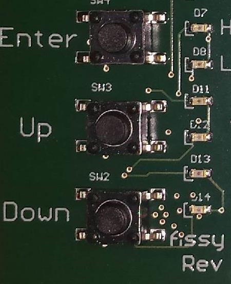 The ENTER, UP, and DOWN Pushbuttons The UP and DOWN buttons are used for setting the digital display to the desired value, and the ENTER button is used for programming a value previously set on