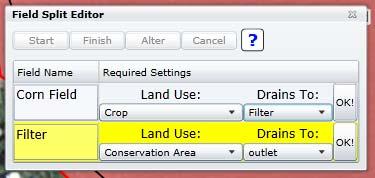 Trace the line at the desired location to create the filter strip.