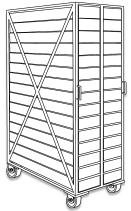 INCUBATOR RACKS Each rack is constructed of 30 percent zinc electroplated and 70 percent hot-dipped galvanized steel, and is equipped with pneumatic cylinders for egg turning, polyurethane (non-kink)
