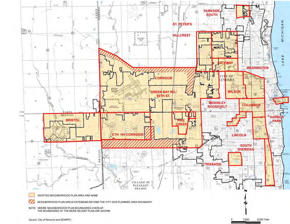 A Comprehensive Plan for the City of Kenosha: 2035 Executive Summary Page 1-5 NEIGHBORHOOD PLANS ADOPTED BY THE CITY OF KENOSHA: 2009 Local Ordinances Local zoning, subdivision regulation, and