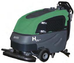 cleaning path Covers up to 7,5000 sq. ft./hr Brush speed 780 RPM 2.5 gallon solution tank H20 20 cleaning path.