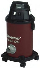 dry capacity Recovers lead, dust, paint chips & other hazardous materials Polyethylene tanks are durable,