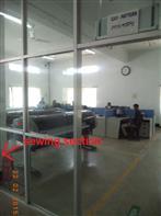 The wall separating the office area (CAD room & conference room) from sewing section (as office area is 11.