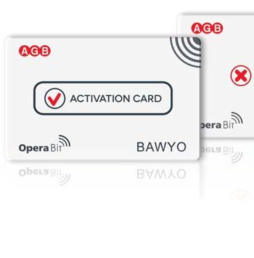 Simple & fast! SPRINT version Opera Bit Ready, steady, go! You don t need any software or computer. Three special cards allow to manage the accesses in a simple and fast way.