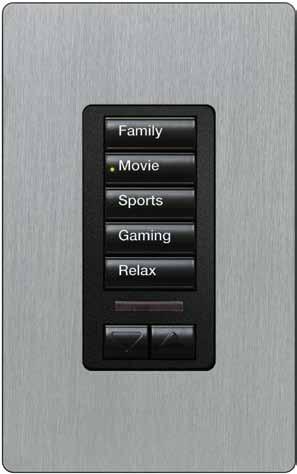 controls, allowing you to control lights, shades, temperature and audio-visual components all from