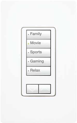 System components Keypads Use wall-mounted or tabletop keypads to adjust lights, shades, or HVAC. Handheld controls and the car visor transmitter are convenient ways to adjust lights and shades.