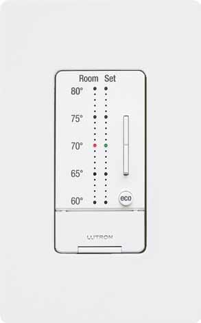 System components Temperature controls Add a Lutron thermostat to your RadioRA 2 system for convenient temperature control from keypads, mobile devices, and the timeclock.