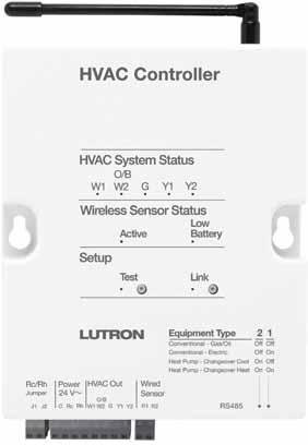 HVAC Controller with Wireless Temperature Sensor The HVAC controller connects to the home s mechanical equipment using standard thermostat wiring.