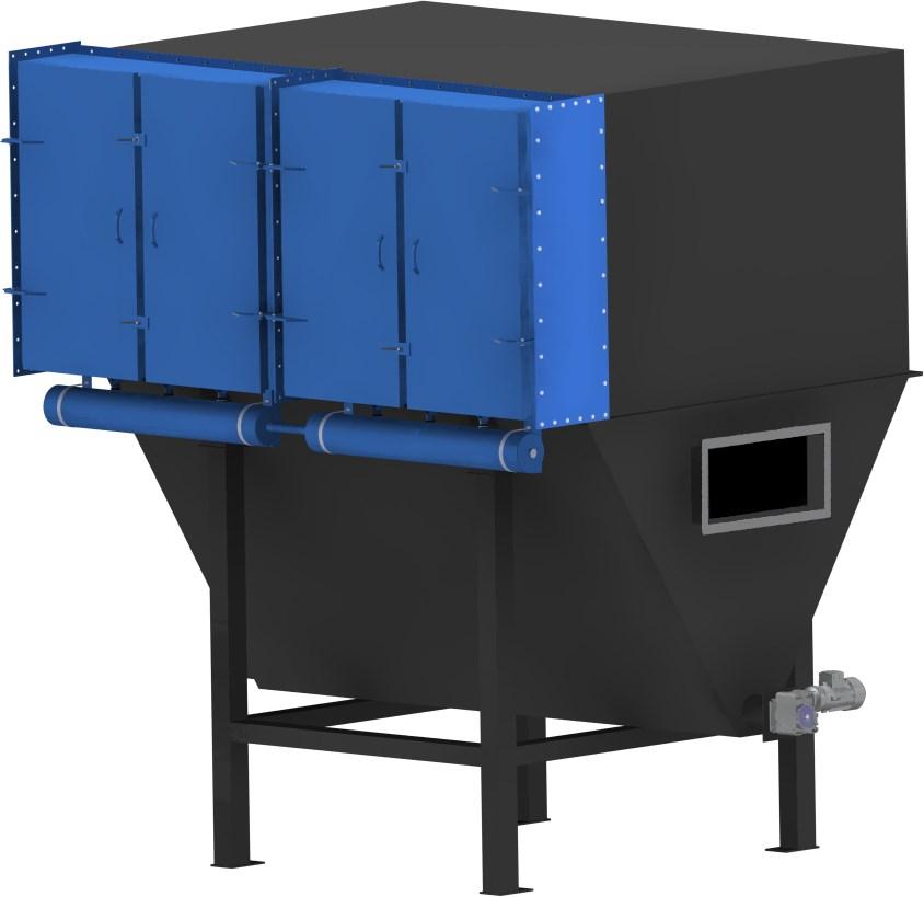 12 BAG FILTER, side accessed Side access with 2 Modules