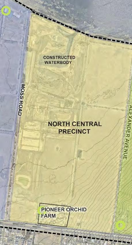 North Central Precinct Figure 12 North Central Precinct The North Central Precinct comprises land between Moss Road to the west and Alexander Avenue to the east.