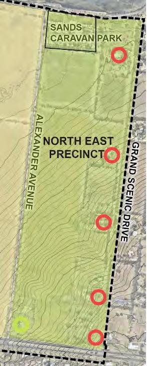 North East Precinct Figure 16 North East Precinct The North East Precinct comprises land between Alexander Avenue to the west and Grand Scenic Drive