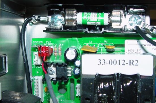 When a flow switch is supplied the connection of the switch to the system is directly to the PCB