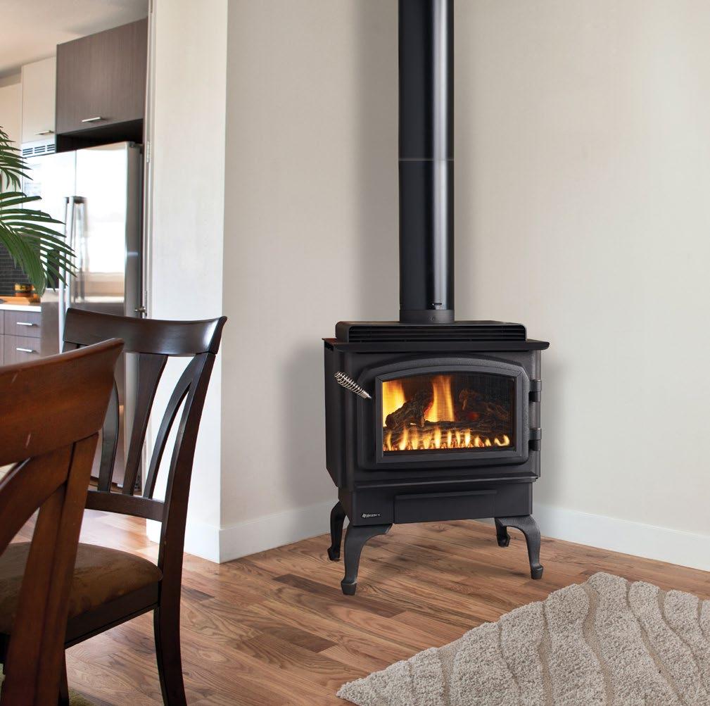 Classic C34 Gas Stove The Regency Classic Gas Stove mirrors the authentic styling of a woodstove with all the convenience of gas. No Chimney? No Problem.