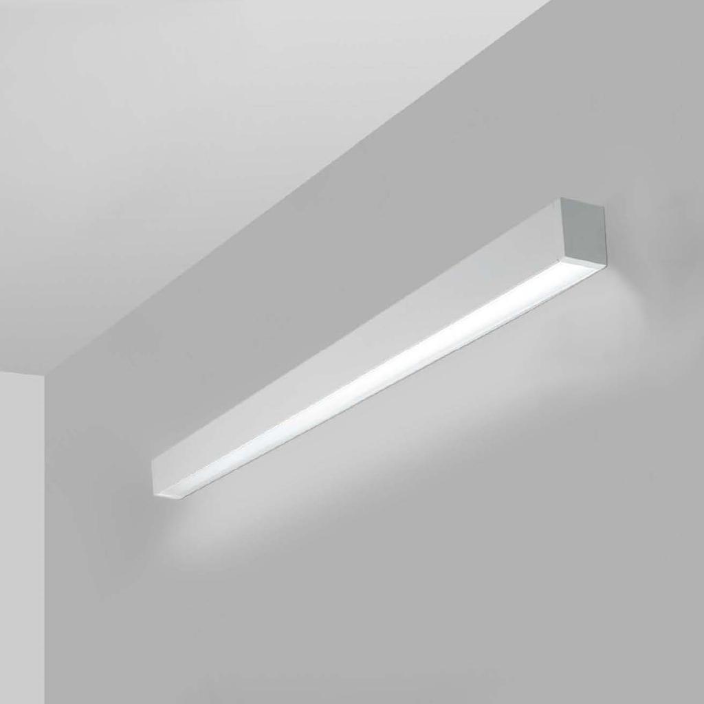 FIXTURE PECIFICATION INTENDED UE The specification grade Continuum 23 LED Wall Mount Architectural Linear Luminaire delivers continuous clean lines and clear light to commercial, hospitality and