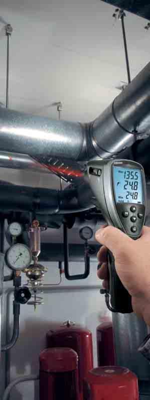 32 testo 845 Infrared measurement engineering for temperature with built-in humidity module The testo 845 is a milestone in noncontact temperature measurement.
