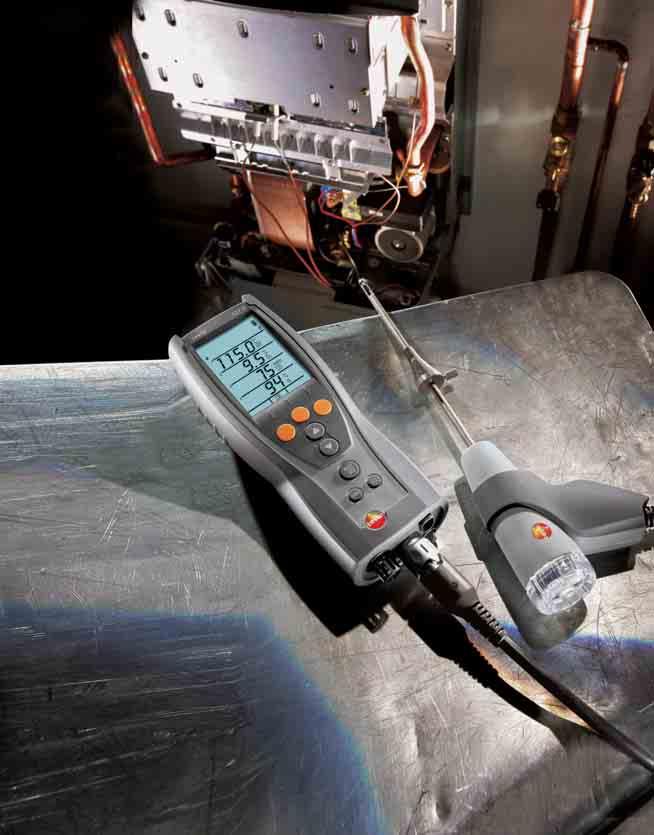 8 testo 327 Robust and fast-action flue gas analyser for all important parameters