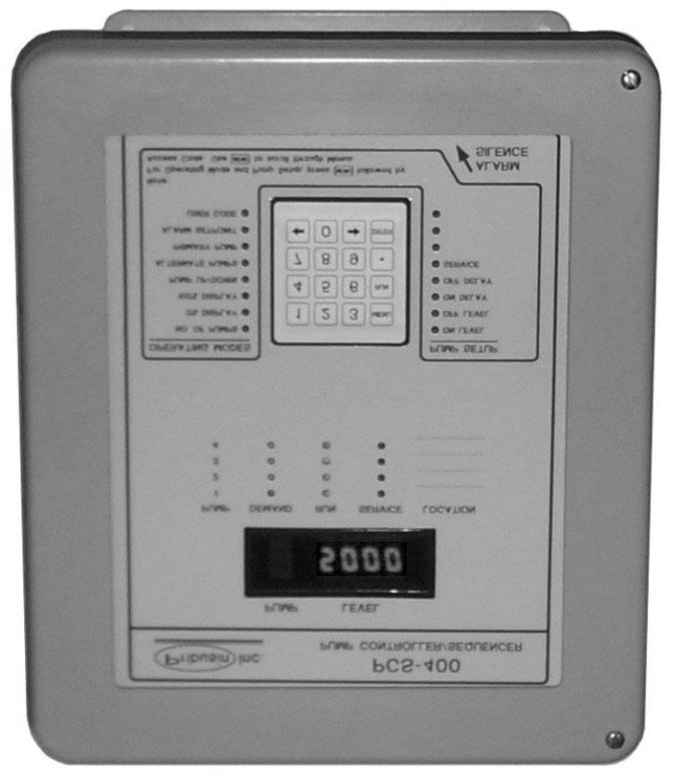 Manufacturers of Process Controls and Instrumentation Model: PCS-400-XX Programmable Pump Controller Standard Features: Controls up to 4 Pumps Sequential or Alternating Mode of Operation Industry