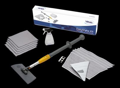 pecial mops Easy hine Kit Item number: 549101 urfaces Areas such as windows, mirrors, white boards. High-gloss surfaces.