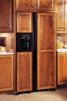 GGE Profile Arctica CustomStyle Side-By-Side Refrigerators Trimless and installed trim models Trimless Model PSC23NGMWW Trimless models: Installation made