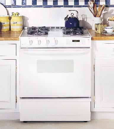 G Slide-In Ranges: 30" Gas Sealed Burner Design helps contain spills. Fewer drips beneath cooktop means easier cleaning.
