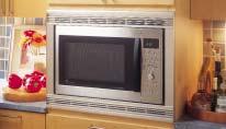 8 countertop microwave oven to be built into a wall or cabinet alone, or over a GE 27" single electric wall oven for a complete one-piece built-in integrated appearance.