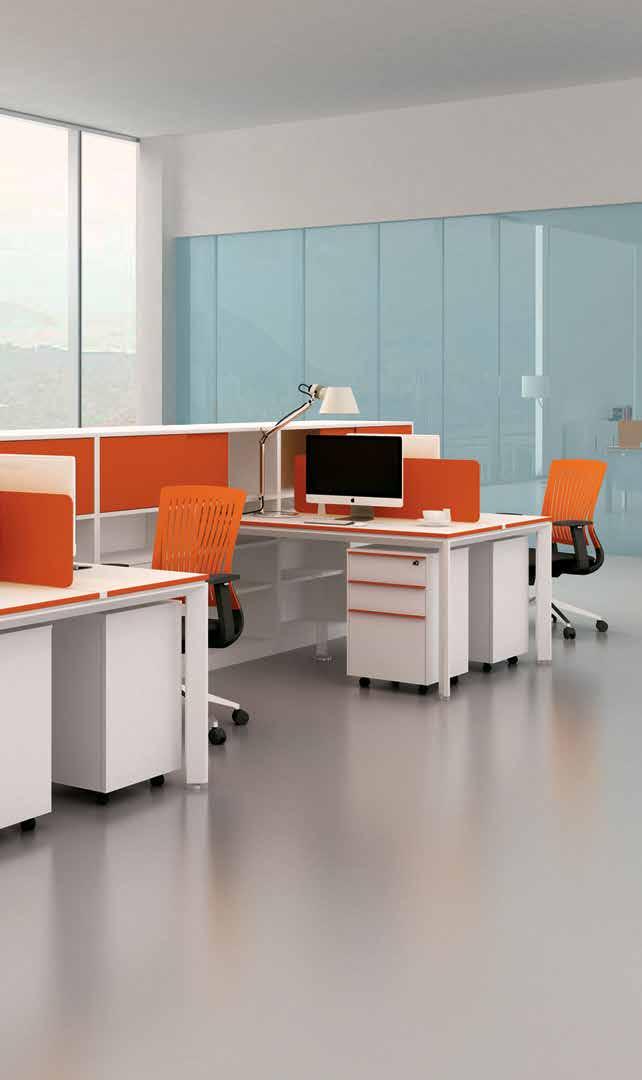 storage 1200 x 1500 x 750 (mm) [Cluster - 4] Workstation with 30 mm Modular Partition