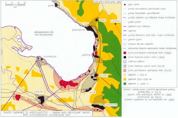Iskenderun Bay (Turkey) Iskenderun Bay (Turkey) : Current urbanization and extrapolation trend The map shows the incursion of urban and industrialised areas in Iskenderun Bay in 1985 and their