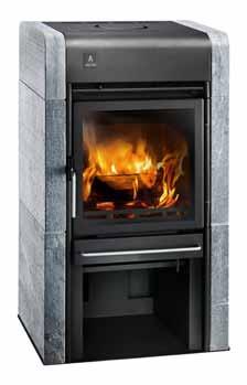 effectively the latest advances in heating technology burn brightly within its luxurious soapstone-clad exterior, finished with an oversized picture window.
