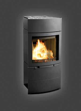 stylistically and by warming the room quickly and efficiently. Available in soapstone or with a lower weight steel cladding. CE certified.