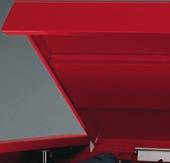 Gas shock in lid of 56" and 41" Tool Chests allows the