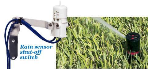 Rain Sensor Shut Off All new in-ground landscape irrigation systems must have an automatic rain sensor shut-off switch.