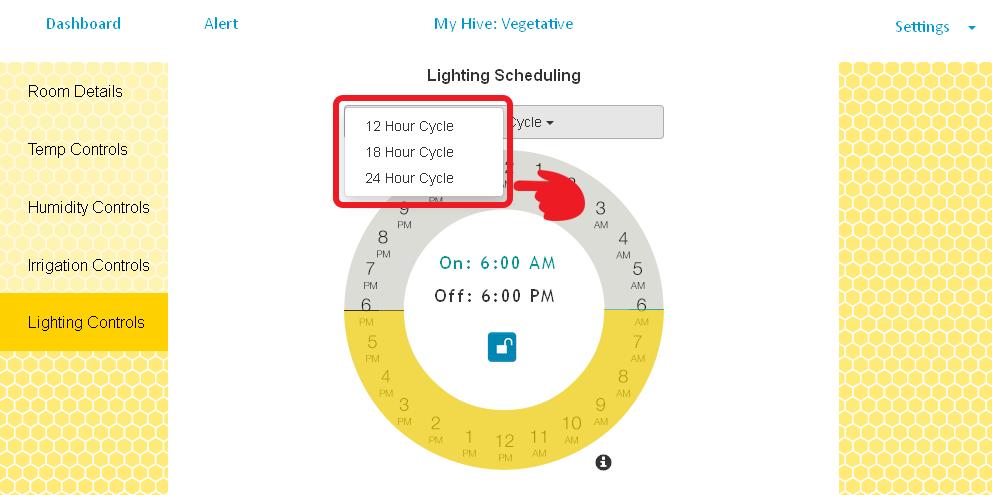 Lighting Schedules On the Lighting Controls page, set the lighting schedule.