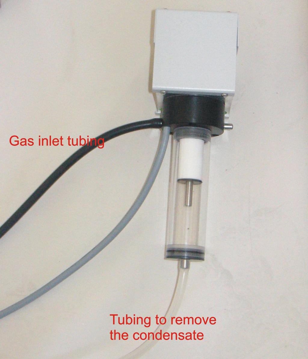 Black silicone tubing is a gas channel.